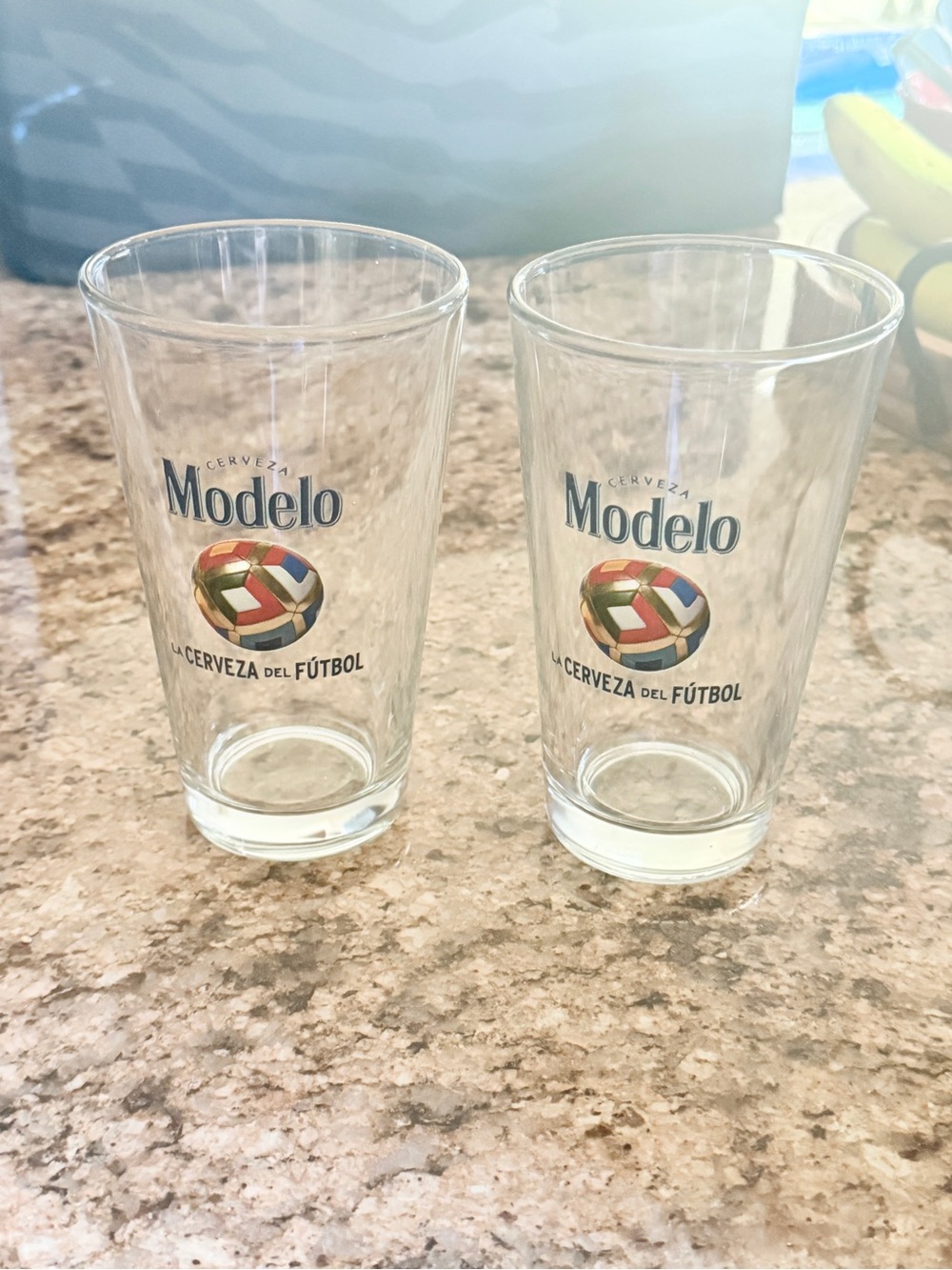 ModelCo Branded Clear Pint Glasses - Set of 2 (Clear)